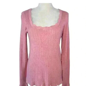 RYEGRASS NWT Pink Knit Crewneck Pullover Lightweight Sweater Women Size …